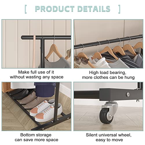 Double Rod Clothing Garment Rack