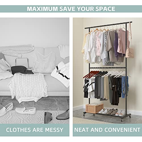 Double Rod Clothing Garment Rack