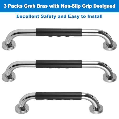 3 Pack Grab Bars for Bathtubs and Showers