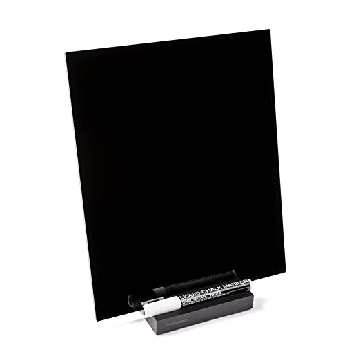 Black Acrylic Dry Erase Board with Stand