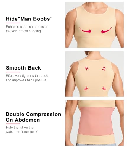 Men's Compression Shirt Shapewear Slimming Body Shaper Vest