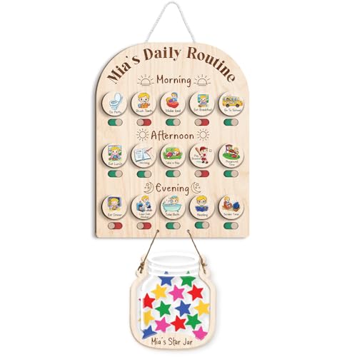 Personalized Wooden Daily Routine Chart