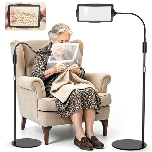 Hands Free Floor Magnifying Glass with 48 LED Light