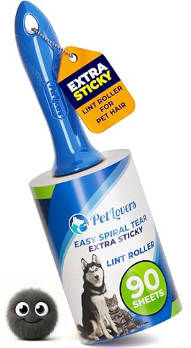 Extra Sticky Lint Roller Mega Value Set for Pet Hair Removal and Clothes
