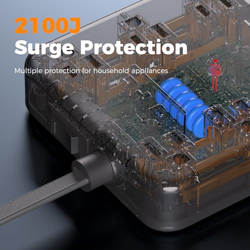2100J Surge Protector Power Strip