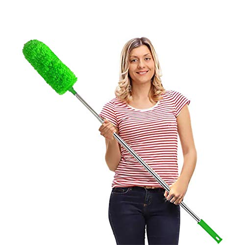 Microfiber Feather Duster Extendable Cobweb Duster with 100 inches Extra Long Pole