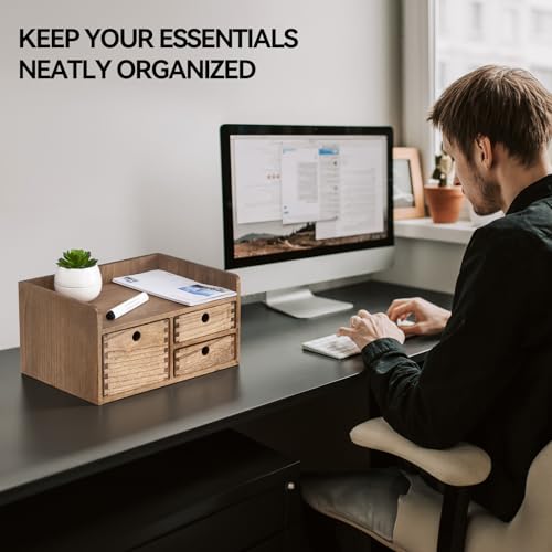 Wood Desk Cabinet with 3 Layer Trays 3KWJG