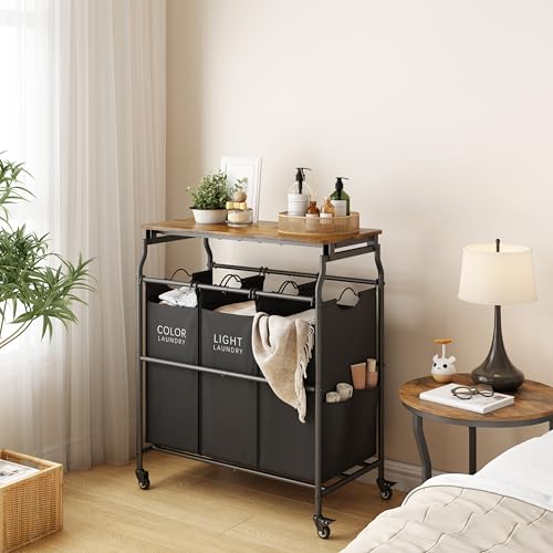 Laundry Sorter Cart with Ironing Board