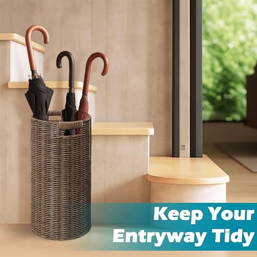Rattan Umbrella Holder 20.8" H X 10" D