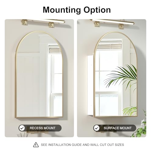 Arched Medicine Cabinet with Mirror