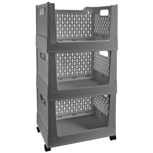 Stackable Plastic Storage Bins