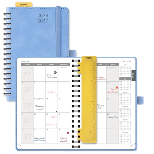 2026 2027 Monthly Planne 18 Month Calendar Agenda with Expense Tracker