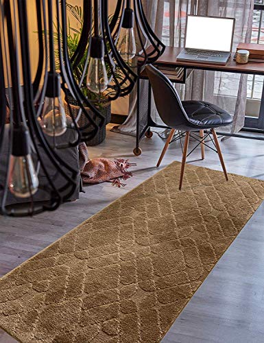 Custom Size Hallway Runner Rug Trellis Grey Color 31 inch Wide Select Your Length Non