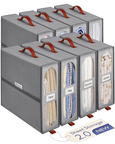 Bed Sheet Organizer Storage Boxes