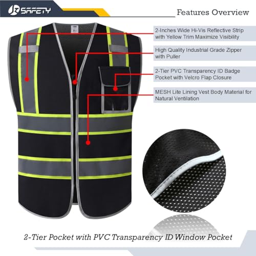 Hi Vis Multiple Pockets Lite MESH Lining Meets ANSI