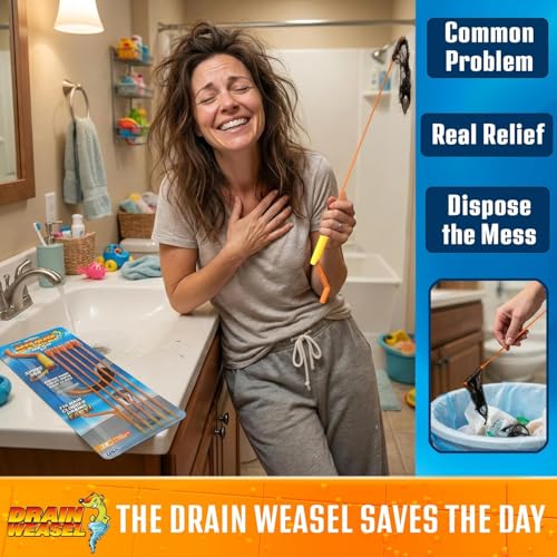 Drain Weasel Sink Snake Hair Clog Remover Tool Kit