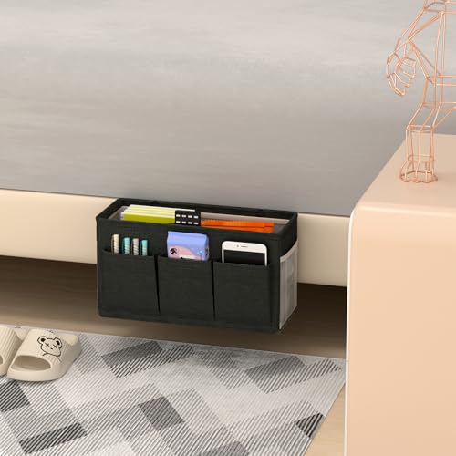 Bedside Caddy Bedside Organizer with Fixed Straps & Water Bottle Holder