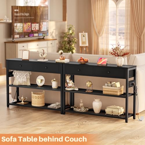 Ecopriso Entryway Table with Outlets and USB Ports