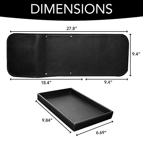 Couch Remote Caddy Control Holder Sofa Organizer with Detachable Wooden Snack Tray for Recliner Mattresses Chair Armrests with 4 Slots