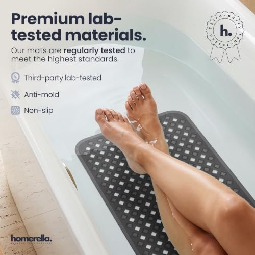 Bathtub Mat Non Slip 35x16 Shower Mat Non Slip Anti Mold BPA Free