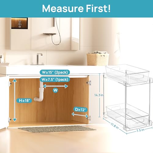 4 Pack Bathroom Organizer