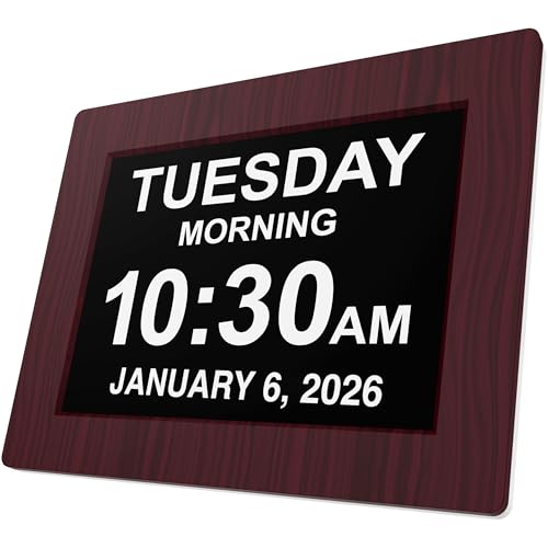 Day Clock Large Digital Display with Date and Day of The Week