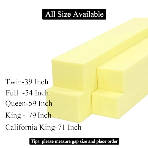 Bed Gap Filler for Headboard Space Filler Bed Crack Pillow Stopper Wall Side Mattress Extender Memory Foam Mattress Gap Filler King Bed