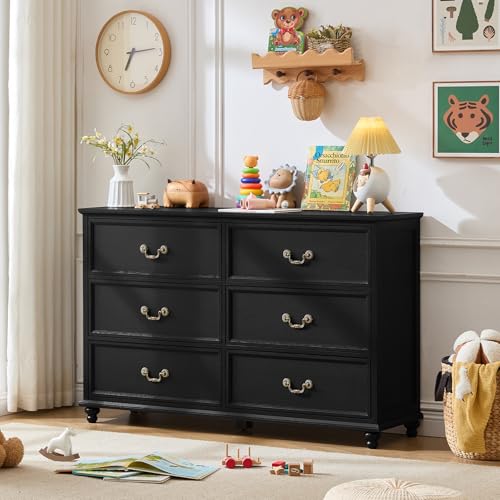 Wide Wood Farmhouse Night Stand with Drawers