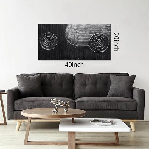 White Abstract Canvas Wall Art for Living Room Home Office Wall Decor