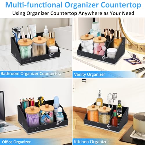 Bathroom Organizer Countertop White Marble Toothbrush Holders