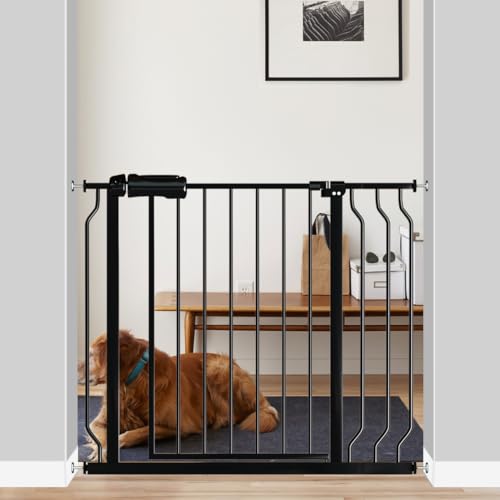24 90.5 Inch Extra Wide Baby Gate Pressure Mounted Auto Close