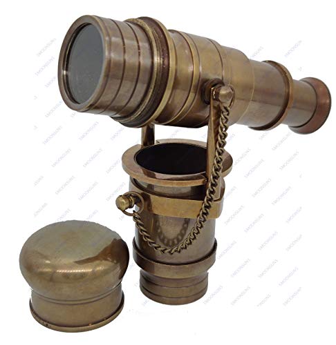s Brass Walking Stick Vintage Handle Victorian Telescope Head Foldable Steampunk Accessories Wooden Walking Stick Cane for Men and Women
