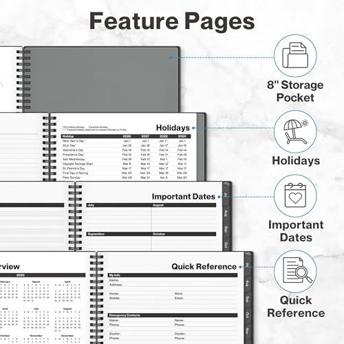 Planner Book Large 8.5x11 Weekly Monthly Daily Agenda