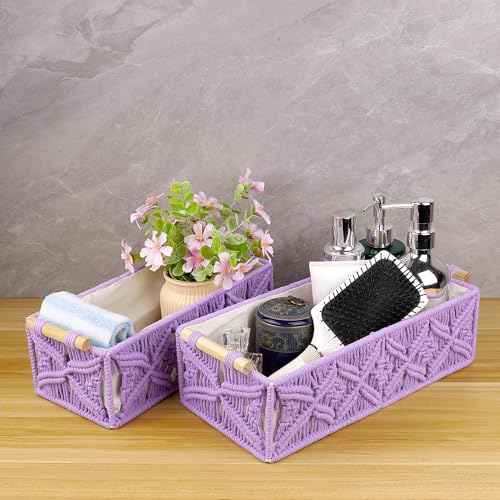 Macrame Storage Baskets Set of 2