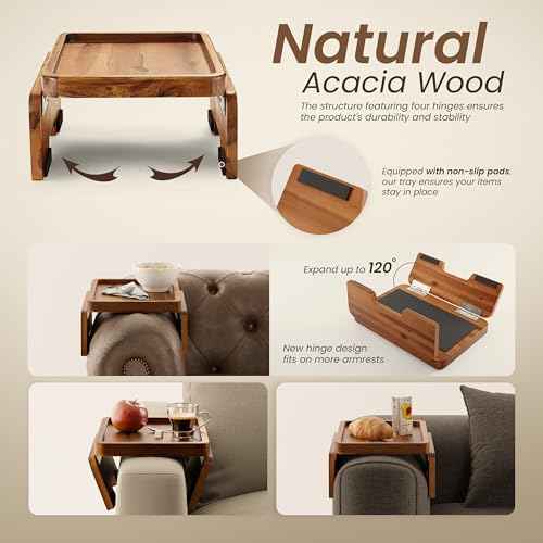 Couch Arm Table with Phone