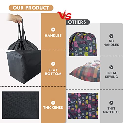 Tear Proof Nylon Laundry Bag with Handles 2Pack
