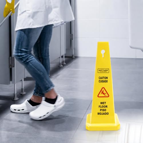 MATTHEW CLEANING Industrial Wet Floor Sign 3 Pack 2