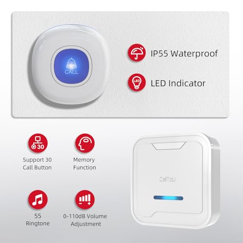 Caregiver Pager Wireless Call Button for Elderly