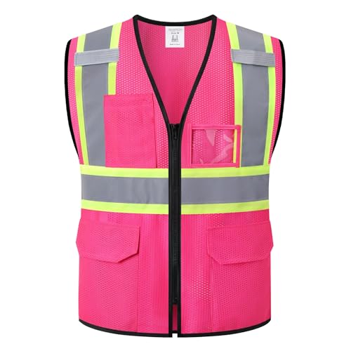 High Visibility Reflection Mesh Safety Vests with Multi