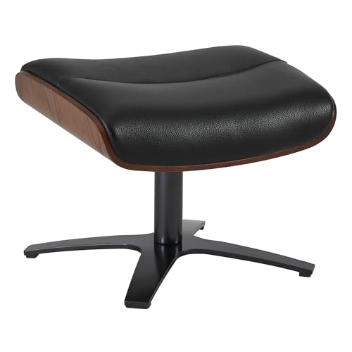 Reclining Swivel Chair with Adjustable Headrest and Ottoman for Living Room