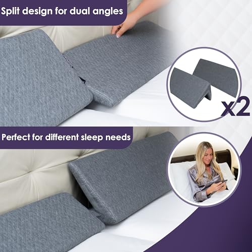 Bed Wedge Pillow for Headboard Gap Up to 7"