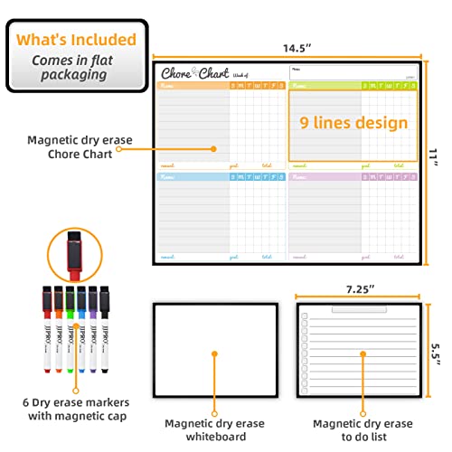 Magnetic Dry Erase Chore List Board