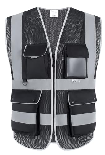 Reflective Safety Vest for Men & Women High Visibility Class 2 Vest with Pockets Meets ANSI Standards