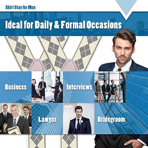 Y Style Shirt Stays For Men with Non