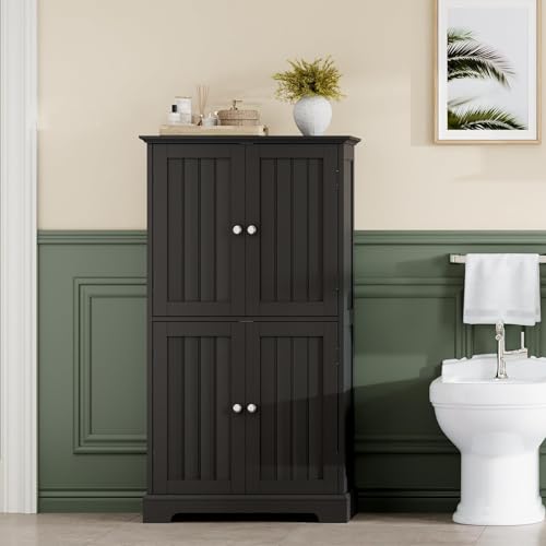 Bathroom Floor Storage Cabinet with Doors