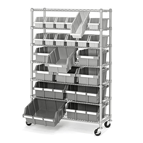 Heavy Duty NSF Bin Rack Solid Steel Wire Shelving Storage Unit