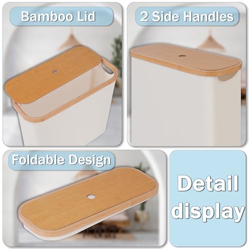 Toilet Paper Basket with Lid for Bathroom