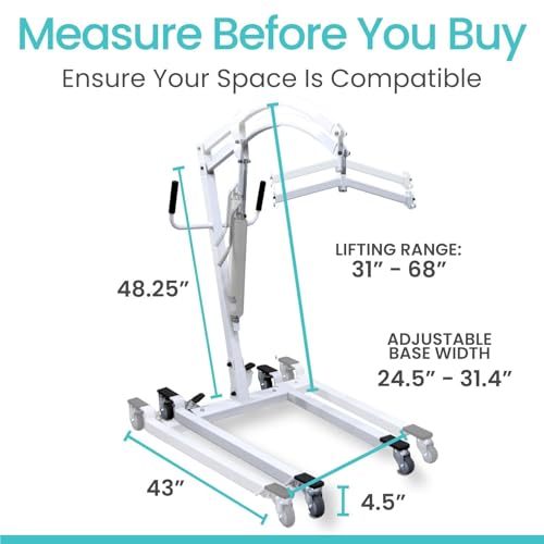 Hydraulic Patient Lift for Home Use with Sling