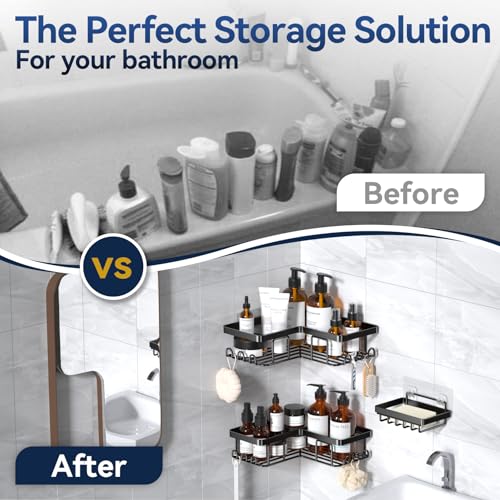 Corner Adhesive Shower Caddy