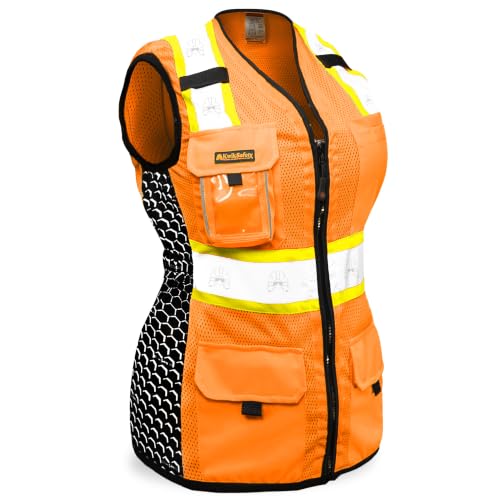 FIRST LADY Safety Vest for Women Class 2 ANSI OSHA Hi Vis Vest